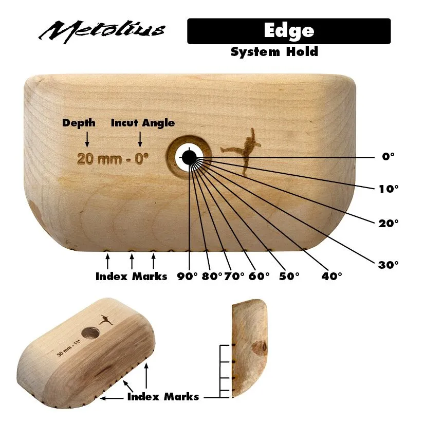 Metolius Wood Grips Edge 15° Set 6 Prese Arrampicata 4 Metolius Wood Grips Edge 15° Set 6 Prese Arrampicata - immagine 2